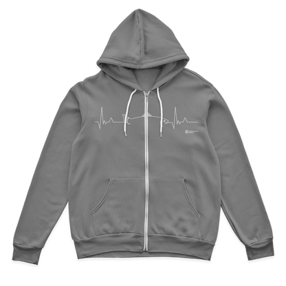 Fishing Cardiogram Zip Hoodie