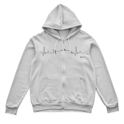 Fishing Cardiogram Zip Hoodie