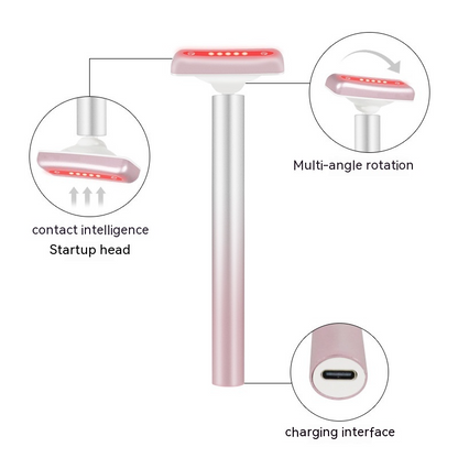 4-in-1 LED Facial Wand with EMS & Red Light Therapy